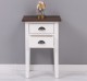 Noptiera cu 2 sertare, blat stejar de la Rustic Butique PS475 - Culoare Top_P081 - Culoare Corp_P039A - DUBLU COLOR