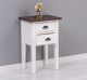Noptiera cu 2 sertare, blat stejar de la Rustic Butique PS475 - Culoare Top_P081 - Culoare Corp_P039A - DUBLU COLOR