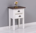 Noptiera cu 2 sertare, blat stejar de la Rustic Butique PS475 - Culoare Top_P081 - Culoare Corp_P039A - DUBLU COLOR