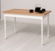 Masa cu blat stejar si picioare strunjite, dim. 120x70x78 de la Rustic Butique PS660-120 - Culoare Top_P061 - Culoare Corp_P039A - DUBLU COLOR