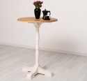 Masa de bar cu blat rotund 110cm, blat stejar de la Rustic Butique PS672 - Culoare Top_P061 - Culoare Corp_P015 - DUBLU COLOR