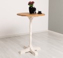 Masa de bar cu blat rotund 110cm, blat stejar de la Rustic Butique PS672 - Culoare Top_P061 - Culoare Corp_P015 - DUBLU COLOR