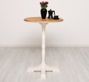 Masa de bar cu blat rotund 110cm, blat stejar de la Rustic Butique PS672 - Culoare Top_P061 - Culoare Corp_P015 - DUBLU COLOR