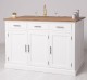 Insula de bucatarie cu spatiu pentru luat mic dejun, blat stejar de la Rustic Butique PS705 - Culoare Top_P064 - Culoare Corp_P004 - DUBLU COLOR
