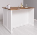 Insula de bucatarie cu spatiu pentru luat mic dejun, blat stejar de la Rustic Butique PS705 - Culoare Top_P064 - Culoare Corp_P004 - DUBLU COLOR
