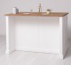 Insula de bucatarie cu spatiu pentru luat mic dejun, blat stejar de la Rustic Butique PS705 - Culoare Top_P064 - Culoare Corp_P004 - DUBLU COLOR
