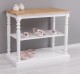 Consola cu picioare strunjite, 1 polita, blat stejar de la Rustic Butique PS178 - Culoare Top_P061 - Culoare Corp_P030++P004A - TRIPLU COLOR