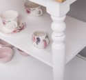 Consola cu picioare strunjite, 1 polita, blat stejar de la Rustic Butique PS178 - Culoare Top_P061 - Culoare Corp_P030++P004A - TRIPLU COLOR