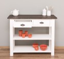 Consola cu 2 rafturi de la Rustic Butique PS141 - Culoare Top_P062 - Culoare Corp_P039 - DUBLU COLOR