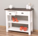 Consola cu 2 rafturi de la Rustic Butique PS141 - Culoare Top_P062 - Culoare Corp_P039 - DUBLU COLOR