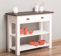 Consola cu 2 rafturi de la Rustic Butique PS141 - Culoare Top_P062 - Culoare Corp_P039 - DUBLU COLOR