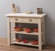 Consola cu 2 rafturi de la Rustic Butique PS141 - Culoare TopP0 - Culoare Corp_P032 - VOPSIT