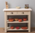 Consola cu 2 rafturi de la Rustic Butique PS141 - Culoare TopP0 - Culoare Corp_P032 - VOPSIT