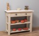 Consola cu 2 rafturi de la Rustic Butique PS141 - Culoare TopP0 - Culoare Corp_P032 - VOPSIT