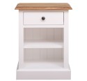 Noptiera cu 1 sertar si rafturi deschise, blat stejar de la Rustic Butique PS478 - Culoare Top_P089 - Culoare Corp_P004 - DUBLU COLOR