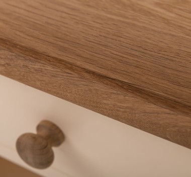 Noptiera cu 1 sertar si rafturi deschise, blat stejar de la Rustic Butique PS478 - Culoare Top_P089 - Culoare Corp_P025 - DUBLU COLOR
