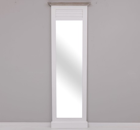 Oglinda inalta cu design Shutter de la Rustic Butique PS724 - Culoare Corp_P004 - Culoare Cornisa_P067 - DUBLU COLOR