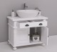Dulap baie cu picior ornamentat pentru 1 chiuveta suprapusa de la Rustic Butique PS716 - Culoare_P004 - VOPSIT