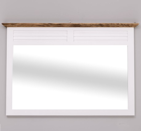 Oglinda lata cu design Shutter de la Rustic Butique PS725 - Culoare Corp_P004 - Culoare Cornisa_P064 - DUBLU COLOR