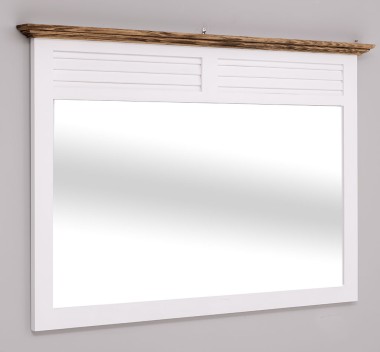 Oglinda lata cu design Shutter de la Rustic Butique PS725 - Culoare Corp_P004 - Culoare Cornisa_P064 - DUBLU COLOR