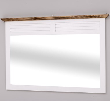 Oglinda lata cu design Shutter de la Rustic Butique PS725 - Culoare Corp_P004 - Culoare Cornisa_P064 - DUBLU COLOR
