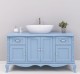 Mobilier baie Chic cu 4 usi si 2 sertare pentru chiuveta suprapusa de la Rustic Butique PS728 - Culoare_P053 - VOPSIT