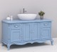 Mobilier baie Chic cu 4 usi si 2 sertare pentru chiuveta suprapusa de la Rustic Butique PS728 - Culoare_P053 - VOPSIT