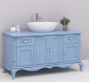 Mobilier baie Chic cu 4 usi si 2 sertare pentru chiuveta suprapusa de la Rustic Butique PS728 - Culoare_P053 - VOPSIT