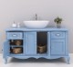 Mobilier baie Chic cu 4 usi si 2 sertare pentru chiuveta suprapusa de la Rustic Butique PS728 - Culoare_P053 - VOPSIT