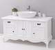Mobilier baie Chic cu 4 usi si 2 sertare pentru chiuveta suprapusa de la Rustic Butique PS728 - Culoare_P004 - VOPSIT