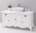 Mobilier baie Chic cu 4 usi si 2 sertare pentru chiuveta suprapusa de la Rustic Butique PS728 - Culoare_P004 - VOPSIT