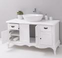 Mobilier baie Chic cu 4 usi si 2 sertare pentru chiuveta suprapusa de la Rustic Butique PS728 - Culoare_P004 - VOPSIT