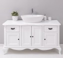 Mobilier baie Chic cu 4 usi si 2 sertare pentru chiuveta suprapusa de la Rustic Butique PS728 - Culoare_P004 - VOPSIT