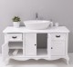 Mobilier baie Chic cu 4 usi si 2 sertare pentru chiuveta suprapusa de la Rustic Butique PS728 - Culoare_P004 - VOPSIT