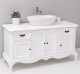 Mobilier baie Chic cu 4 usi si 2 sertare pentru chiuveta suprapusa de la Rustic Butique PS728 - Culoare_P004 - VOPSIT