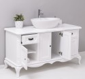 Mobilier baie Chic cu 4 usi si 2 sertare pentru chiuveta suprapusa de la Rustic Butique PS728 - Culoare_P004 - VOPSIT