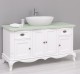 Mobilier baie Chic cu 4 usi si 2 sertare pentru chiuveta suprapusa de la Rustic Butique PS728 - Culoare Top_P092 - Culoare Corp_P004 - DUBLU COLOR