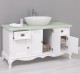 Mobilier baie Chic cu 4 usi si 2 sertare pentru chiuveta suprapusa de la Rustic Butique PS728 - Culoare Top_P092 - Culoare Corp_P004 - DUBLU COLOR