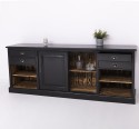 Mobilier de bar cu suport pentru pahare si sticle BAS de la Rustic Butique PS699BAS - Culoare Ext._P150 / Culoare Int._P064 - DUBLU COLOR