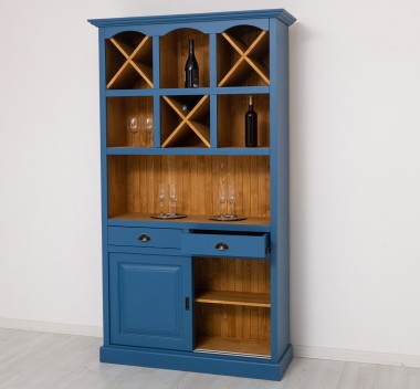 Mobilier de bar cu suport sticle-120 cm de la Rustic Butique PS697 - Culoare Ext._P045 / Culoare Int._P002 - DUBLU COLOR