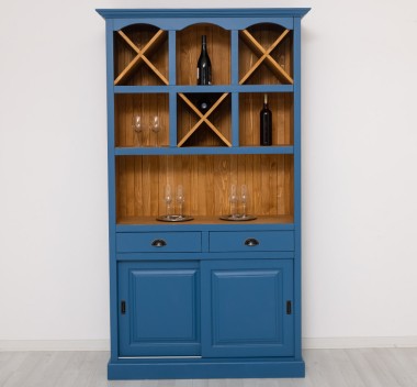 Mobilier de bar cu suport sticle-120 cm de la Rustic Butique PS697 - Culoare Ext._P045 / Culoare Int._P002 - DUBLU COLOR