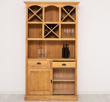 Mobilier de bar cu suport sticle-120 cm de la Rustic Butique PS697 - Culoare_P002 - CERUIT
