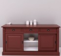 Bufet cu  3 usi glisante pline, 3 sertare, BAS de la Rustic Butique PS727BAS - Culoare Ext._P029 / Culoare Int._P004 - DUBLU COLOR