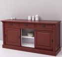 Bufet cu  3 usi glisante pline, 3 sertare, BAS de la Rustic Butique PS727BAS - Culoare Ext._P029 / Culoare Int._P004 - DUBLU COLOR