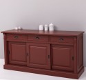 Bufet cu  3 usi glisante pline, 3 sertare, BAS de la Rustic Butique PS727BAS - Culoare Ext._P029 / Culoare Int._P004 - DUBLU COLOR