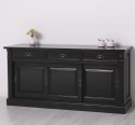 Bufet cu  3 usi glisante pline, 3 sertare, BAS de la Rustic Butique PS727BAS - Culoare Ext._P150 / Culoare Int._P002 - DUBLU COLOR