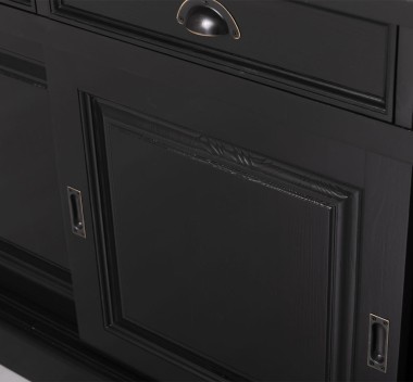 Bufet cu  3 usi glisante pline, 3 sertare, BAS de la Rustic Butique PS727BAS - Culoare Ext._P150 / Culoare Int._P002 - DUBLU COLOR
