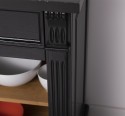 Bufet cu  3 usi glisante pline, 3 sertare, BAS de la Rustic Butique PS727BAS - Culoare Ext._P150 / Culoare Int._P002 - DUBLU COLOR