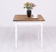 Masa cu picioare strunjite, dim. 80x80x78 de la Rustic Butique PS660 - Culoare Top_P064 - Culoare Corp_P004 - DUBLU COLOR