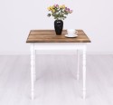 Masa cu picioare strunjite, dim. 80x80x78 de la Rustic Butique PS660 - Culoare Top_P064 - Culoare Corp_P004 - DUBLU COLOR